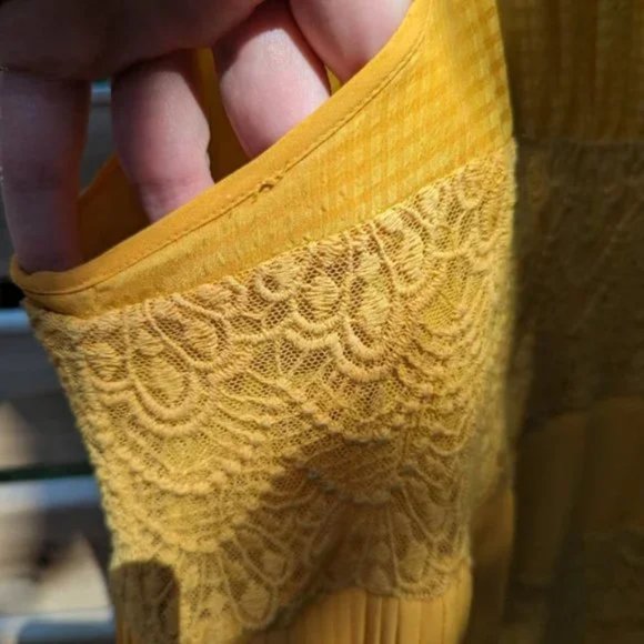 HD in Paris sleeveless yellow midi dress M - Picture 7 of 8